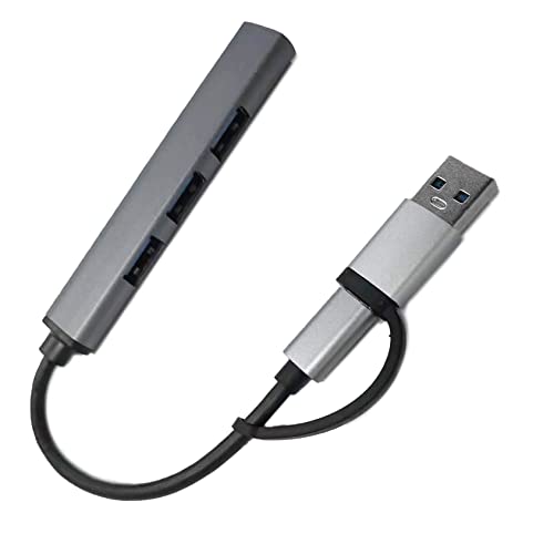 SGIN USB C Hub, 4 Port USB 3.0 Hub, USB C auf USB Splitter, 5V/3A, USB Splitter für Laptop, MacBook, Chromebook, PC, Flash Drive von SGIN