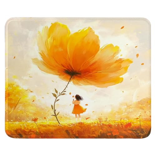 Mauspad 240 x 200mm - Hochwertiger Glattstoff mit Kätzchen Stern Einfach Muster Design | rutschfeste Gummi Basis | Scheuerfester & Abwischbar | Präzise Genähte Kanten Mouse Pad für Gaming/Büro (10) von SGKITM