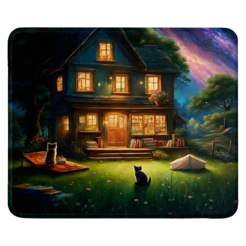 Mauspad aus Tuch + Naturkautschuk Anglebige Materialien 240 x 200 x 3mm Vernähte Kanten wasserdichte rutschfest Tragbar Square Mauspads Elegante Katzen Muster Mouse Pad für Gaming, Zuhause, Büro (04) Mauspad aus Tuch + Naturkautschuk Anglebige Materialien 240 x 200 x 3mm Vernähte Kanten wasserdichte rutschfest Tragbar Square Mauspads Elegante Katzen Muster Mouse Pad für Gaming, Zuhause, Büro (04) von SGKITM