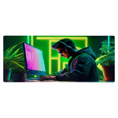 Mauspad aus Tuch + Naturkautschuk Anglebige Materialien 800 x 300 x 3mm Vernähte Kanten Wasserdichte Rutschfest Tragbar Rechteck Mauspads Computertisch Muster Mouse Pad für Gaming, Zuhause, Büro (03) Mauspad aus Tuch + Naturkautschuk Anglebige Materialien 800 x 300 x 3mm Vernähte Kanten Wasserdichte Rutschfest Tragbar Rechteck Mauspads Computertisch Muster Mouse Pad für Gaming, Zuhause, Büro (03) von SGKITM