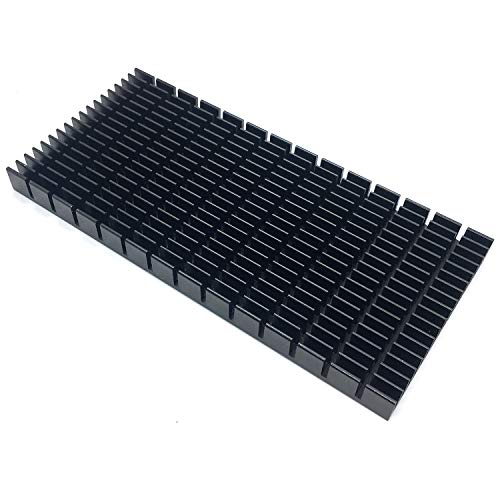 Aluminium-Kühlkörper-Kühlkörper-Modul, Kühler, Lamelle, Kühlung für Verstärker, Transistor, Halbleiter-Geräte, schwarz, 150 mm (L) x 70 mm (B) x 10 mm (H) von SGTKJSJS
