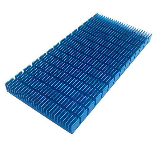 Aluminium-Kühlkörper Kühlkörper Kühlkörper Kühlkörper Kühlkörper Kühlkörper Kühlkörper für Verstärker, Transistor, Halbleitergeräte, Blau-Ton, 150 mm (L) x 74 mm (B) x 10 mm (H) von SGTKJSJS