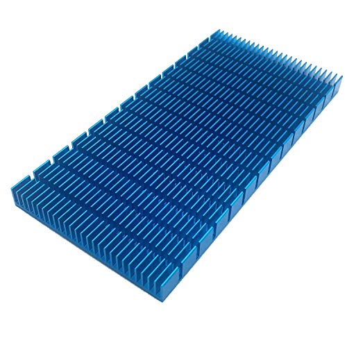 Aluminium-Kühlkörper-Kühlkörper-Modul, Kühler, Lamelle, Kühlung für Verstärker, Transistor, Halbleiter-Geräte, Blau, 150 mm (L) x 74 mm (B) x 10 mm (H) von SGTKJSJS