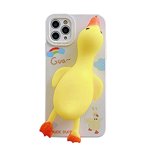 SGVAHY Cute Case Kompatibel mit iPhone 7 Plus/8 Plus, Kreative Spaß 3D Cartoon Weich Squeezable Ente Design mit Ständer Silikon Bumper Stoßfest Schutzhülle (Gelb, iPhone 7 Plus/8 Plus) von SGVAHY