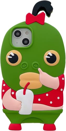 SGVAHY Handyhülle für iPhone 14 Hülle, Kawaii Handyhüllen Hüllen 3D Silikon Cartoon Hässliche Fische Hülle Spaß für iPhone 14 Niedliche Hülle Weiche Gummi Stoßfest Schutzhülle für Frauen Mädchen von SGVAHY