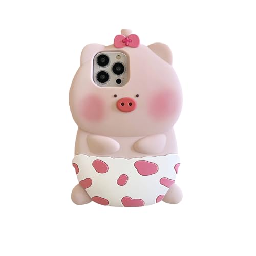 SGVAHY Schutzhülle für iPhone 15, niedliches Kawaii-3D-Cartoon-Schwein, weiches Silikon, stoßfest, Schutzhülle für Kinder und Mädchen SGVAHY Schutzhülle für iPhone 15, niedliches Kawaii-3D-Cartoon-Schwein, weiches Silikon, stoßfest, Schutzhülle für Kinder und Mädchen von SGVAHY