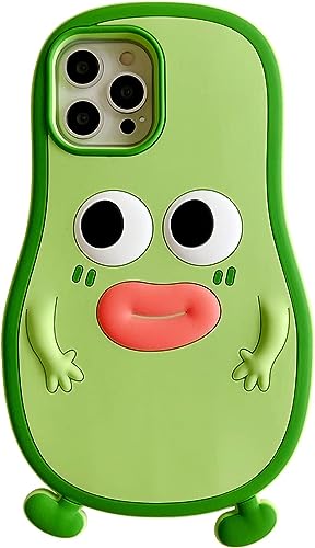 SGVAHY Handyhüllen für iPhone 14, Kawaii-Handyhüllen, niedliche 3D-Cartoon-Avocado mit Wurstmund, weiches Silikon, stoßfest, Schutzhülle lustig für iPhone 14, Frauen und Mädchen SGVAHY Handyhüllen für iPhone 14, Kawaii-Handyhüllen, niedliche 3D-Cartoon-Avocado mit Wurstmund, weiches Silikon, stoßfest, Schutzhülle lustig für iPhone 14, Frauen und Mädchen von SGVAHY