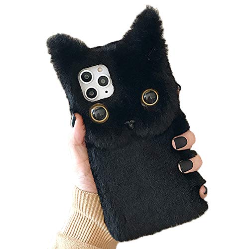 SGVAHY Pelzige Schutzhülle für iPhone 11, niedliche Katze, schwarzes Fell, flauschig, weich, warm, Plüsch, Fuzzy mit Bling Glitzer, Schutzhülle für Frauen und Mädchen SGVAHY Pelzige Schutzhülle für iPhone 11, niedliche Katze, schwarzes Fell, flauschig, weich, warm, Plüsch, Fuzzy mit Bling Glitzer, Schutzhülle für Frauen und Mädchen von SGVAHY
