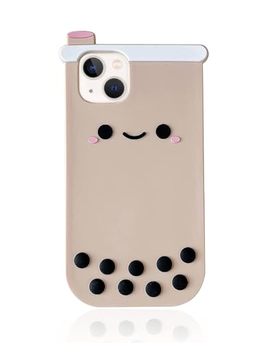 SGVAHY Hülle für iPhone 12 Pro Hülle Lustige Handyhülle Niedlich iPhone 12 Pro Hülle Kawaii 3D Cartoon Boba Milk Tea Phone Cover Creative Soft Rubber Bumper Shockproof Protective Case Cover for Women von SGVAHY