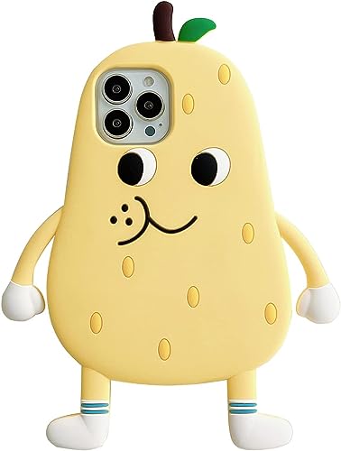 SGVAHY Kawaii Handyhüllen für iPhone 11, niedliche Cartoon-Birnen-Handyhülle, einzigartige lustige Schutzhülle, 3D, iPhone 11, weiches Silikon, stoßfeste Abdeckung für Frauen und Mädchen von SGVAHY