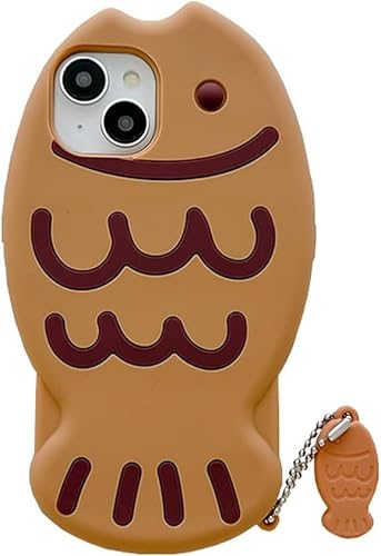 SGVAHY Kawaii Handyhüllen für iPhone 14 Pro, niedliche Cartoon-Babyanrufe, 3D-lustige Taiyaki-Handyhülle für Frauen und Mädchen, weiches Silikon, stoßfeste Schutzhülle für iPhone 14 Pro SGVAHY Kawaii Handyhüllen für iPhone 14 Pro, niedliche Cartoon-Babyanrufe, 3D-lustige Taiyaki-Handyhülle für Frauen und Mädchen, weiches Silikon, stoßfeste Schutzhülle für iPhone 14 Pro von SGVAHY