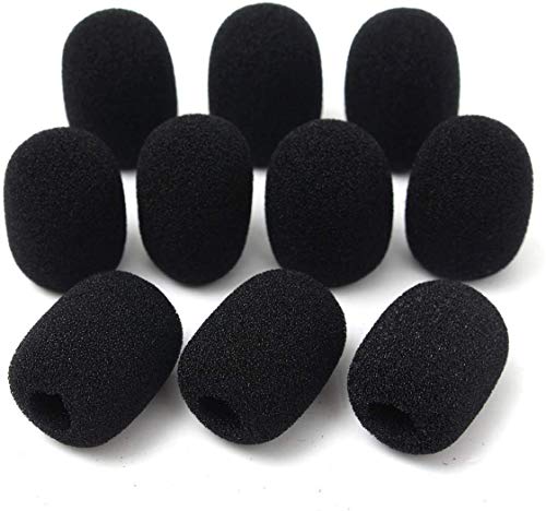 Mikrofon Headset Grill Windschutzscheibe Schwamm Schaum schwarz Mikrofon 10 Stk. von SGerste
