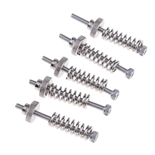 SGerste Nivellierfederkomponente M3 Schraube Knauf – für 3D-Drucker Hot Bed, 5 Stück Set, Silber SGerste Nivellierfederkomponente M3 Schraube Knauf – für 3D-Drucker Hot Bed, 5 Stück Set, Silber von SGerste