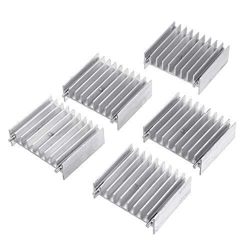 SGerste Thyristor Kühlkörper für Transistor, Aluminium, 47 x 16,5 x 40 mm, 5 Stück von SGerste