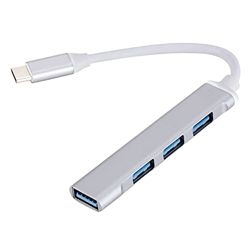 SH-RuiDu Typ-C auf USB-Hub, Aluminiumlegierung, 4-Port-USB-Splitter-Adapter, Plug-and-Play von SH-RuiDu