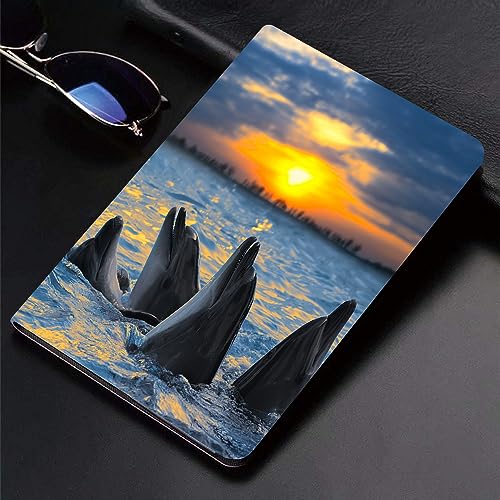 Hülle für kompatibel iPad 9./8./7.Hülle für 10.2,Tier, Foto der Bottle Nosed Dolphins in der Sonne,Ultradünne Soft TPU Rückseite Abdeckung Schutzhülle mit von SHAARI