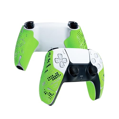Controller-Griffe für PS5 DualSense, kompatibel mit Playstation Portal, Skin-Kit, Anti-Rutsch, Multi-Textur, Schweißabsorption, vorgefertigte Griffstreifen, von SHADOW BOOLT (Grün, Silber & Schwarz) Controller-Griffe für PS5 DualSense, kompatibel mit Playstation Portal, Skin-Kit, Anti-Rutsch, Multi-Textur, Schweißabsorption, vorgefertigte Griffstreifen, von SHADOW BOOLT (Grün, Silber & Schwarz) von SHADOW BOOLT