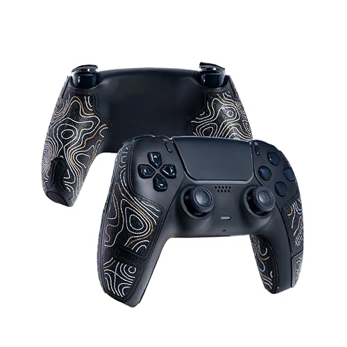 Controller-Griffe für PS5 DualSense, kompatibel mit Playstation Portal, Skin-Kit, Anti-Rutsch, Multi-Textur, Schweißabsorption, vorgefertigte Griffstreifen, von SHADOW BOOLT (Schwarz, Gold & Silber) Controller-Griffe für PS5 DualSense, kompatibel mit Playstation Portal, Skin-Kit, Anti-Rutsch, Multi-Textur, Schweißabsorption, vorgefertigte Griffstreifen, von SHADOW BOOLT (Schwarz, Gold & Silber) von SHADOW BOOLT