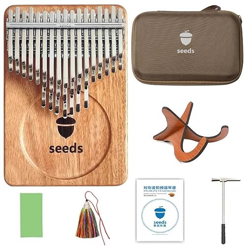 SHAKALA Seeds Chromatische Kalimba mit 41 Tasten, 3 Oktaven, Fische plus Kalimba, Weihnachtsgeschenke von SHAKALA