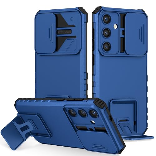 für Galaxy S24 SM-S921 S921B/DS Hülle Kompatibel mit Samsung Galaxy S24 Handyhülle case [PC backptare+TPU Soft Shell+Ring Stand] LTW-GZ Blue von SHAMMA