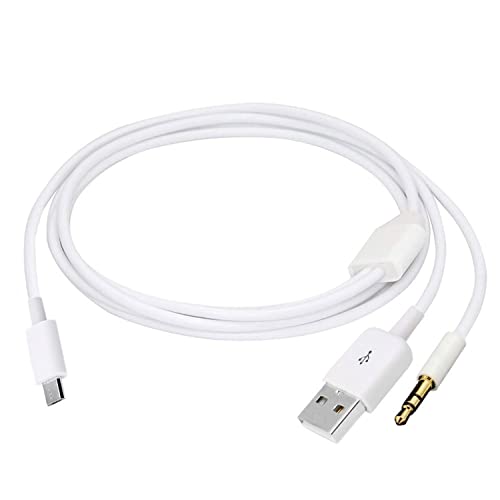 SHANFEILU Lade-Kabel Audio 2-in-1 AUX Micro-USB für Männer bis USB für Männer 3,5 mm Aux-Standard-Audioanschluss Bluetooth-Lautsprecher-Kabel mit Micro-USB-B-Anschluss 3,28 Fuß/1 m von SHANFEILU