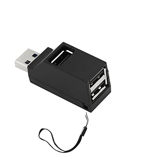 SHANFEILU USB Hub 90 Grad Splitter 3 Port USB 2.0 Adapter Portable Powered Data USB Hub High Speed Transfer für PC Laptop USB Flash Drive Schwarz von SHANFEILU