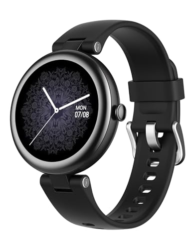 SHANG WING Lynn Smartwatch Damen,1.1 Zoll Klein Touchscreen Fitnessuhr Damen,Klein Stilvoll Fitnessuhr mit Schrittzähler Schlafmonitor SpO2-Überwachung Pulsuhr Smartwatch für Android iOS von SHANG WING