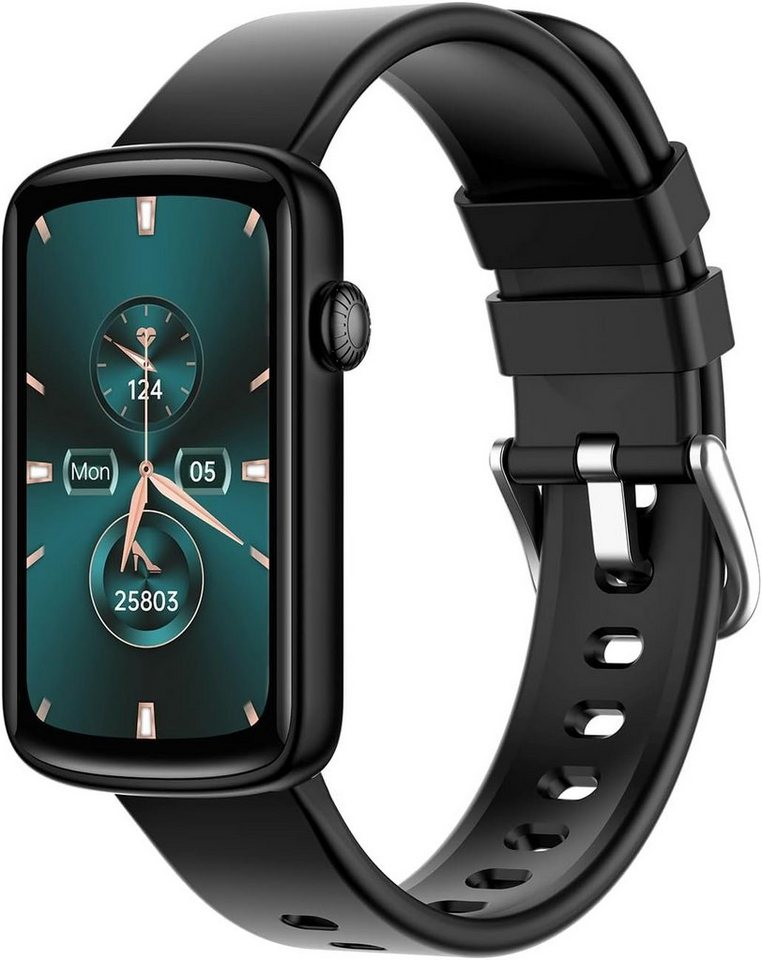 SHANG WING Smartwatch (1,47 Zoll, Android iOS), Fitness Tracker Schrittzähler Pulsuhr SpO2 Messung Wasserdicht IP68 von SHANG WING