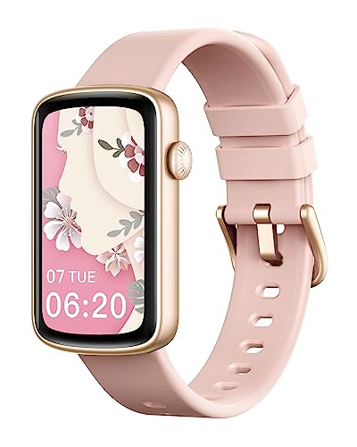 SHANG WING Smartwatch Damen Fitnessuhr Schmal Fitness Tracker Schrittzähler Uhr mit Pulsuhr SpO2 Messung Schlafüberwachung Sportuhr Klein Wasserdicht IP68 Smart Watch Sport für Android iOS Handy von SHANG WING