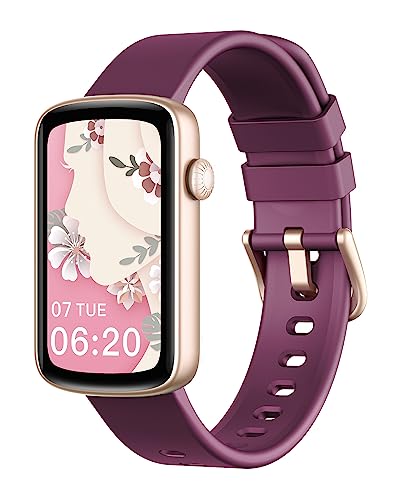 Shang Wing Smartwatch Damen Fitnessuhr Schmal Fitness Tracker Schrittzähler Uhr mit Pulsuhr SpO2 Messung Schlafüberwachung Sportuhr Klein Wasserdicht IP68 Smart Watch Sport Uhr für Android iOS Handy von SHANG WING