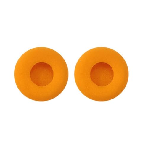 Leichte Retro-Kopfhörer, Hi-Fi-Stereo-Kopfhörer, Retro-Over-Ear-Kopfhörer, Mini-Stereo-Kopfhörer mit Kabel, für die meisten Handys, Wiedergabe von Pevices-Kopfhörern (orangefarbener Schwamm) von SHANGYU