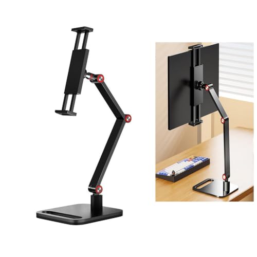 SHANGYU Tablet-Ständer für Schreibtisch, Tablet-Ständer für iPad, tragbarer Monitorständer, Schreibtischhalterung mit 360°-Drehung für 39,6 cm (15,6 Zoll) Bildschirm-Monitore, Tablet-Halterung für von SHANGYU