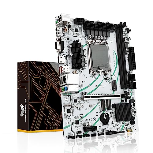 SHANGZHAOYUAN H610 Mainboard LGA 1700 Motherboard (μATX, 2*DDR4, SATA 3.0, USB 3.1, NVME M.2, WiFi M.2, 2.5Gb LAN, PCIe 5.0) für 12th 13th gen Intel Core i3 i5 i7 i9/Pentium/Xeon Prozessoren von SHANGZHAOYUAN