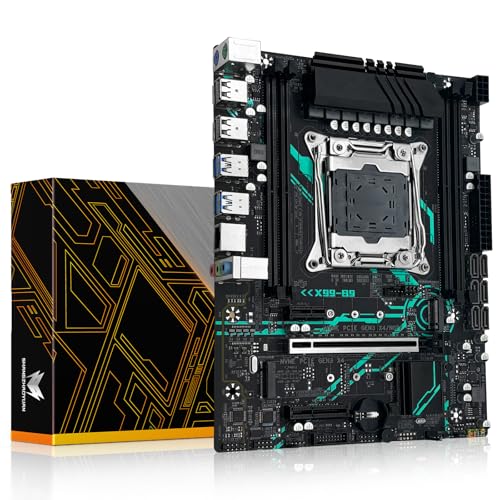 SHANGZHAOYUAN X99 B9 Mainboard LGA 2011-3 für Intel Xeon E5 V3/V4 Core i7 Serie Prozessoren (DDR4 Max 128GB, PCIe 3.0, NVME/NGFF M.2, Gigabit LAN, SATA 3.0, USB 3.0) M-ATX PC Server Motherboard SHANGZHAOYUAN X99 B9 Mainboard LGA 2011-3 für Intel Xeon E5 V3/V4 Core i7 Serie Prozessoren (DDR4 Max 128GB, PCIe 3.0, NVME/NGFF M.2, Gigabit LAN, SATA 3.0, USB 3.0) M-ATX PC Server Motherboard von SHANGZHAOYUAN