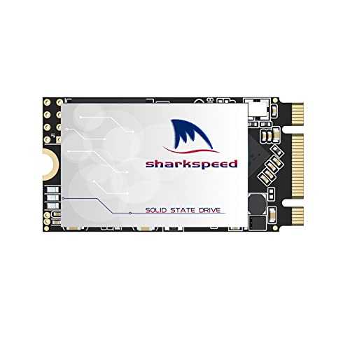 2242 NGFF 128GB M.2 SSD SHARKSPEED Plus, interne M2 SSD 3D NAND SATA III 6 Gb/s, Solid State Drive für Notebooks Desktop PC (M.2 2242 128GB) von SHARKSPEED
