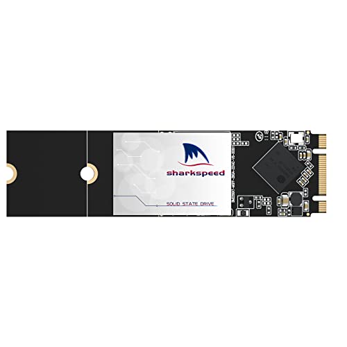 Interne SSD M.2 2280 NGFF SHARKSPEED Plus 3D NAND SATA III 6 Gb/s, internes Solid State Drive für Notebooks Desktop PC (M.2 2280 256GB) von SHARKSPEED