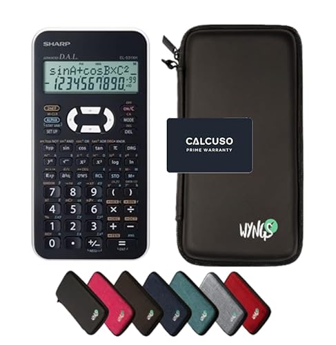 CALCUSO Sparpaket Schwarz mit Taschenrechner Sharp EL-W531XH violett von SHARP