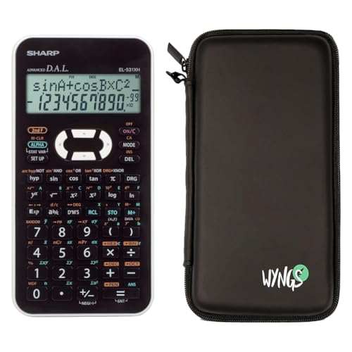 Sharp EL-531XH weiß inklusive Schutztasche von WYNGS in Schwarz - Basic Set von SHARP