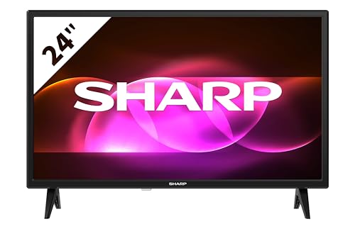 SHARP 24FA6E HD Ready LED Fernseher 60 cm (24 Zoll), 3X HDMI, 2X USB, VB-T/T2/C/S/S2 (MPEG4 + HEVC/H.265, Schwarz von SHARP
