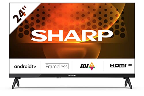 SHARP 24FH6EA HD Ready Frameless Android TV 60cm (24 Zoll), 3X HDMI, 2X USB, Dolby Digital, Active Motion 400 von SHARP