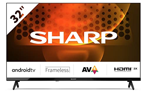 SHARP 32FH6EA HD Ready Frameless Android TV 80cm (32 Zoll), 3X HDMI, 2X USB, Dolby Digital, Active Motion 400 von SHARP