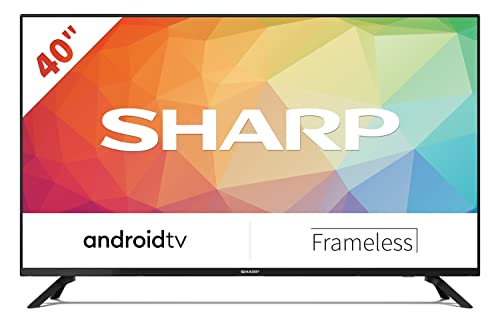 SHARP 40FG6EA Android Smart TV 102 cm (40 Zoll), Sprachsteuerung per Google Assistant, Chromecast, Bluetooth, 2X HDMI, 2X USB, Dolby Audio, Active Motion 400 von SHARP