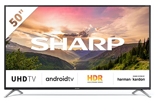 SHARP 50BL2EA Android TV 126 cm (50 Zoll) 4K Ultra HD LED Fernseher (Smart TV, Harman Kardon, Google Assistant) von SHARP