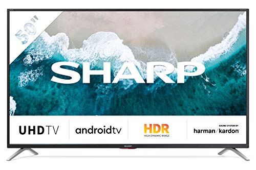 SHARP 50BL6EA Android TV 126 cm (50 Zoll) 4K Ultra HD LED Fernseher (Smart TV, Harman Kardon, Google Assistant) von SHARP