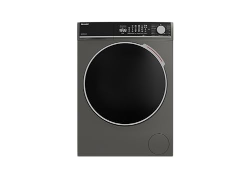 SHARP ES-MNFL814CAA-DE Waschmaschine mit Mikroplastikfilter 8 Kg, 1400 Umdrehungen/Min, Energieeffizienz A (A-G), Espresso Gray von SHARP