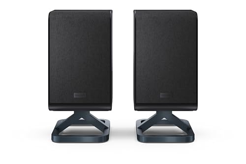SHARP HT-SPR52021(BK) 2.0.2 Kabellose Surround-Lautsprecher, 200W, Kompatibel mit SHARP Q Soundbar, Unterstützung von Dolby Atmos® / DTS:X® Audioformate, schwarz von SHARP