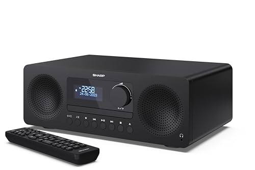 SHARP XL-B720D (BK) All-in-One Hi-Fi-System (60W), digitales Radio mit DAB+ und FM-Tuner, Bluetooth, schwarz von SHARP