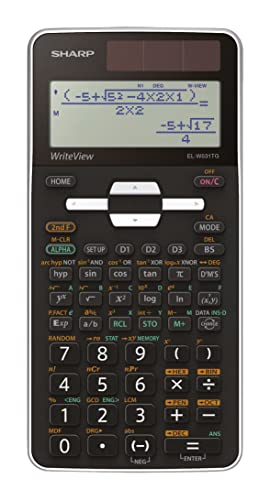 Sharp EL-W531 TG-WH Wissenschaftlicher Schulrechner (4-zeilige Anzeige, WriteView, D.A.L.-Eingabe, Solar- und Batteriebetrieb) Schwarz-Weiß von SHARP