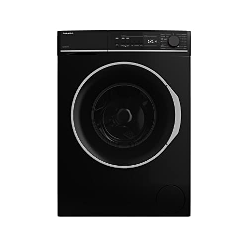 Sharp ES-BRO814BA-DE Waschmaschine Frontlader / A / 8 kg / 1400 U/min / Adanced Inverter Motor / 15 Programme inkl. 15 min Kurzprogramm und Dampffunktion / AquaStop / Schwarz von SHARP
