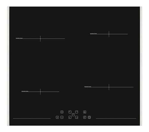 Sharp KH-6I19FT0K-EU Induktionskochfeld 60cm mit 4 Zonen, PowerBoost, TouchControl, Seitlicher Edelstahlrahmen von SHARP